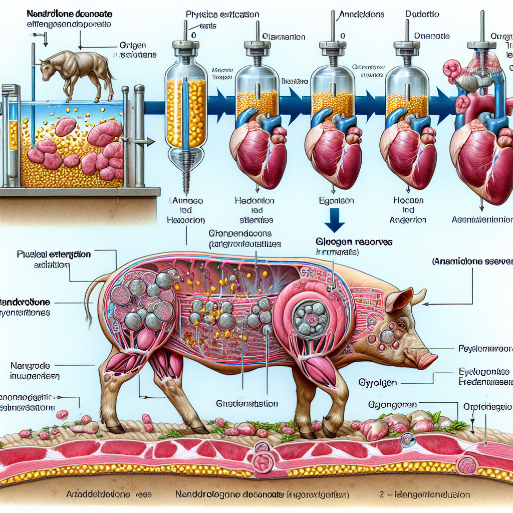 Infusion de décanoate de nandrolone sur les réserves de glycogène des viandes après l'effort physique